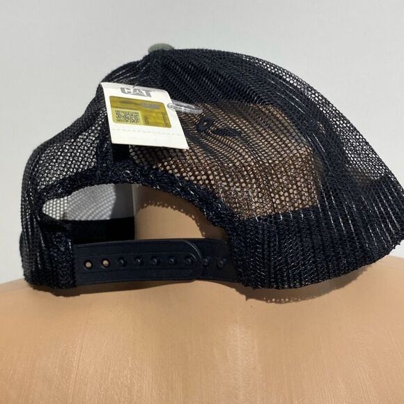 Caterpillar Men's Gray Black Mesh Equipment Snapback Cap Hat NWT - Picture 4 of 10